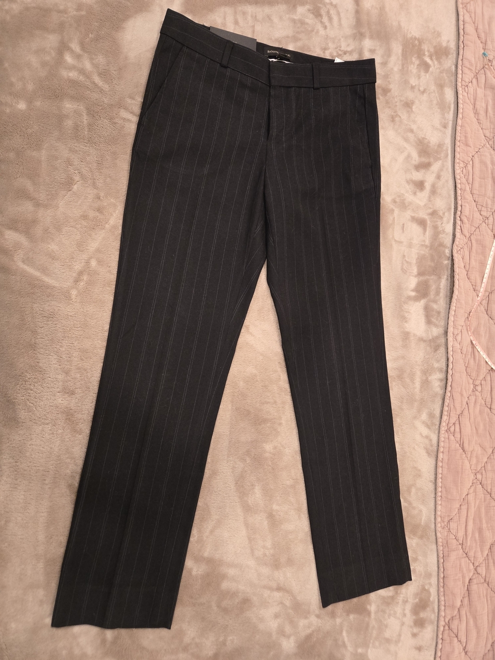 Banana Republic Black Pinstripe Dress Pants